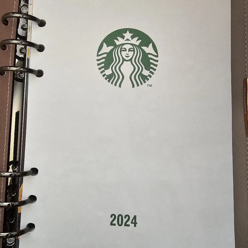 Starbucks Rose Gold Planner